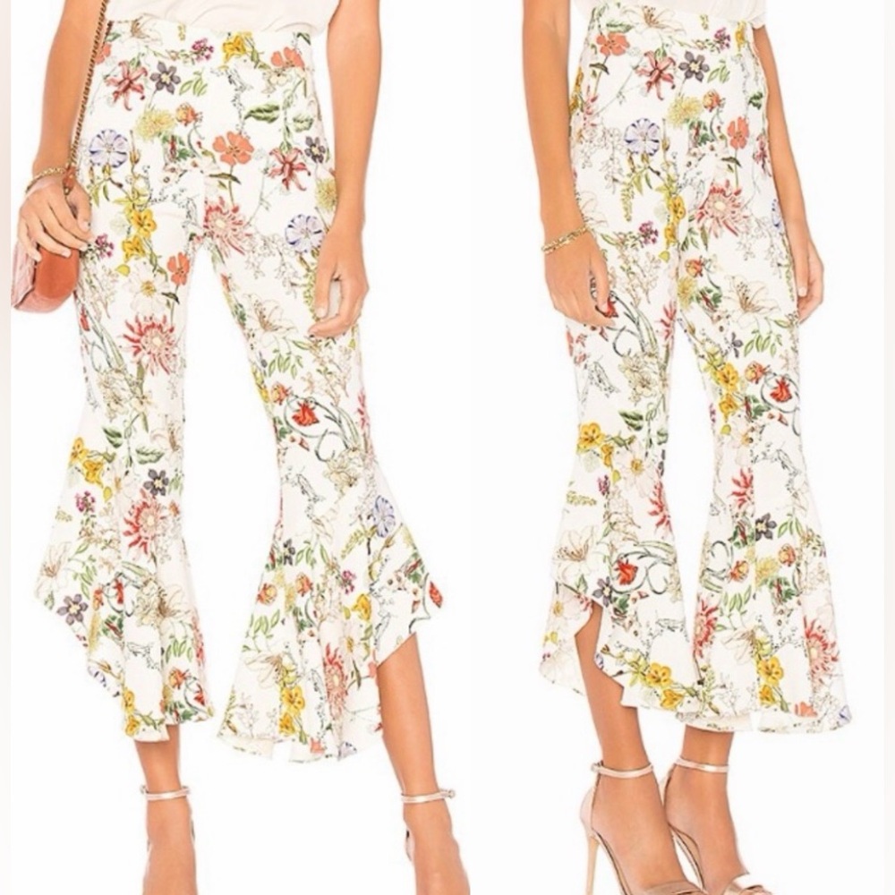 Anthropologie || Parker Zizi Flared-Leg Cropped Pants ~ in Sangria